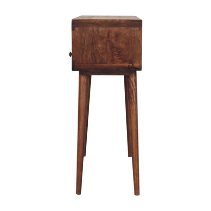 Nashville Curved Honey 2-Drawer Console
