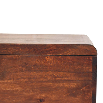 Big Sur Curved Walnut Blanket Box
