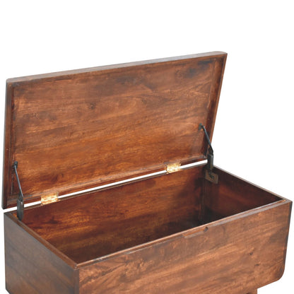 Big Sur Curved Walnut Blanket Box