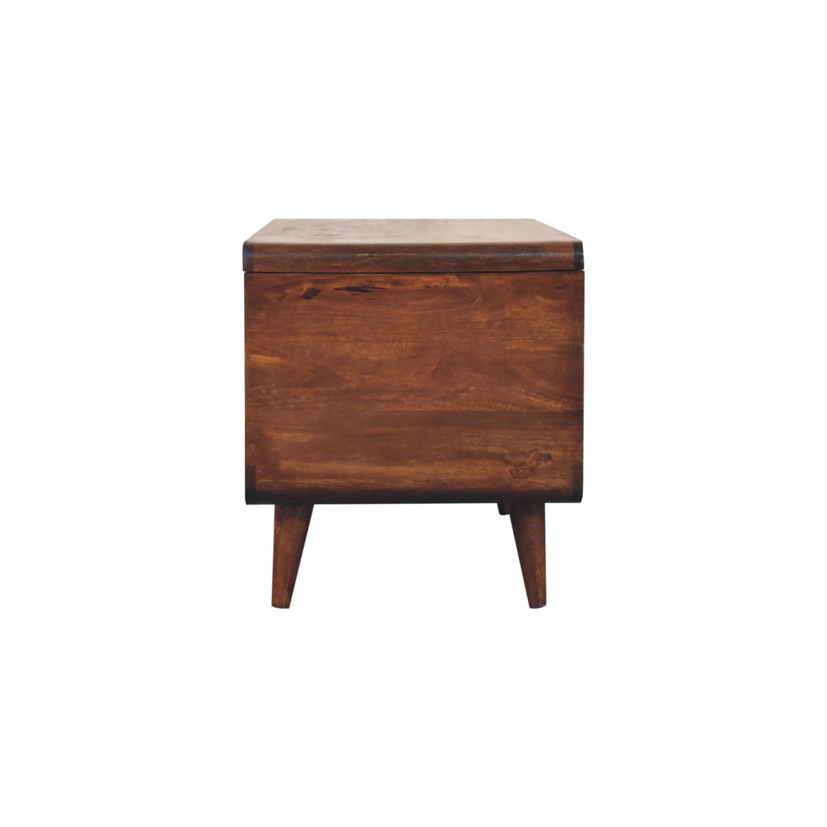 Big Sur Curved Walnut Blanket Box