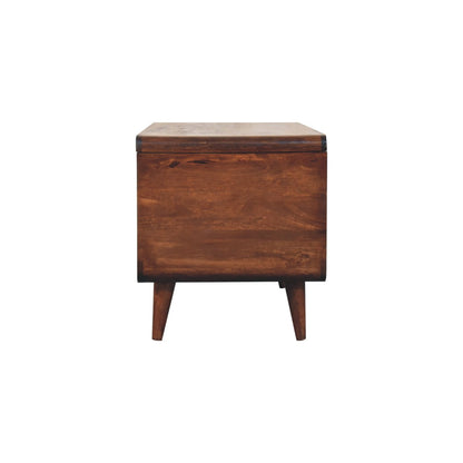 Big Sur Curved Walnut Blanket Box