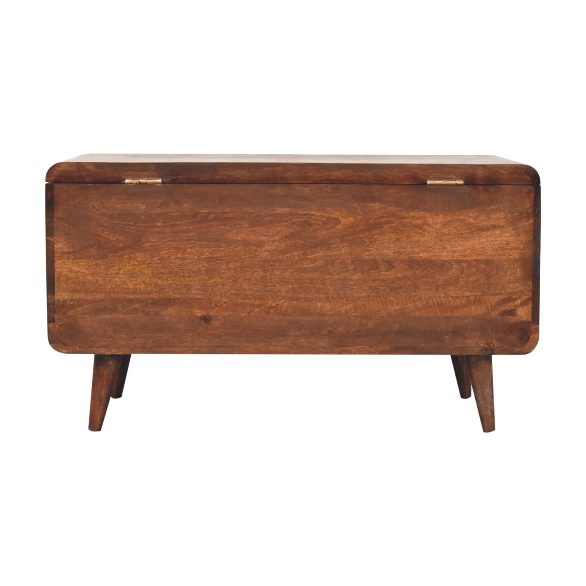 Big Sur Curved Walnut Blanket Box