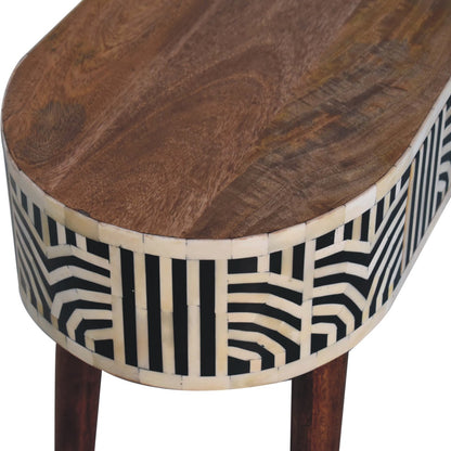Marfa Honey Bone Inlay Narrow Console Table