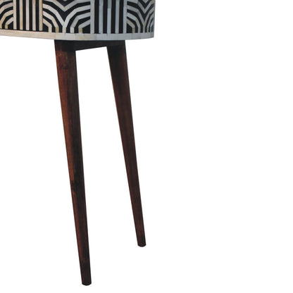 Marfa Honey Bone Inlay Narrow Console Table