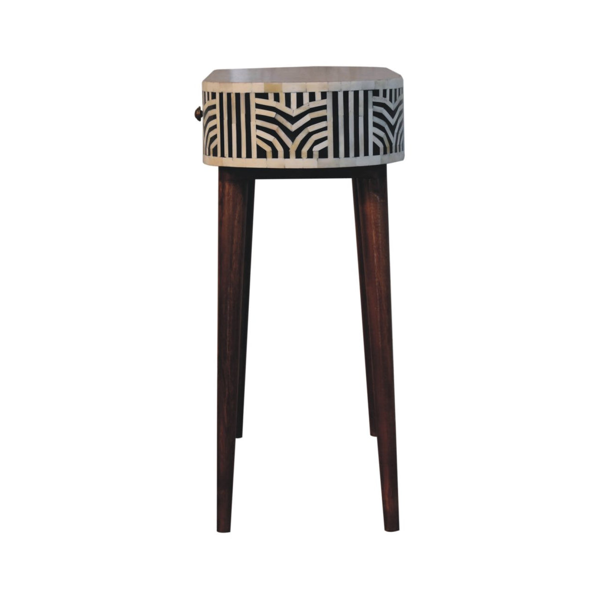 Marfa Honey Bone Inlay Narrow Console Table