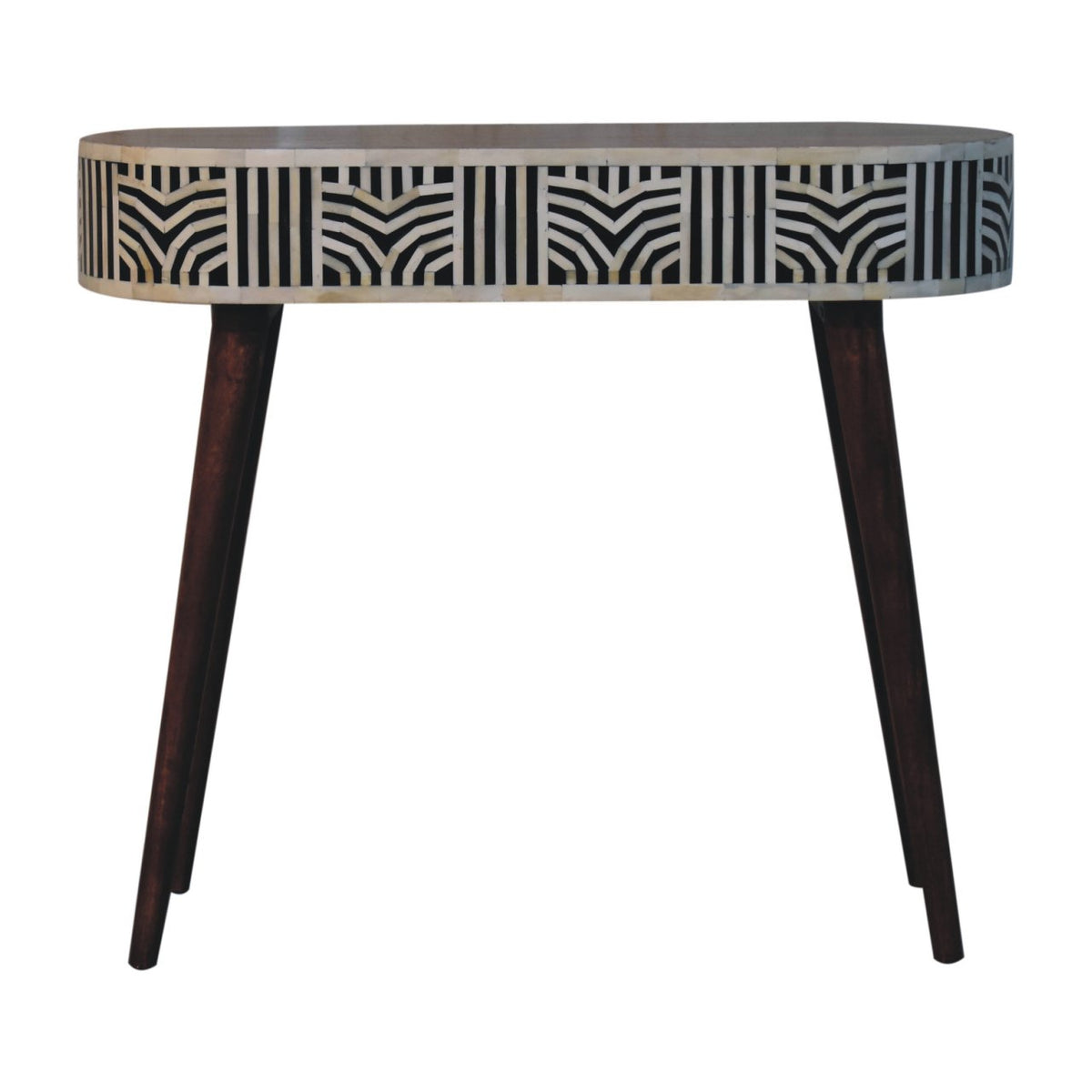 Marfa Honey Bone Inlay Narrow Console Table