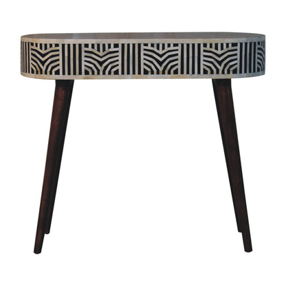 Marfa Honey Bone Inlay Narrow Console Table