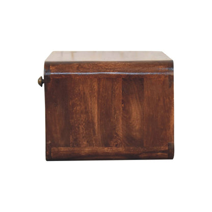 Big Sur Curved Walnut 1 Drawer Nightstand