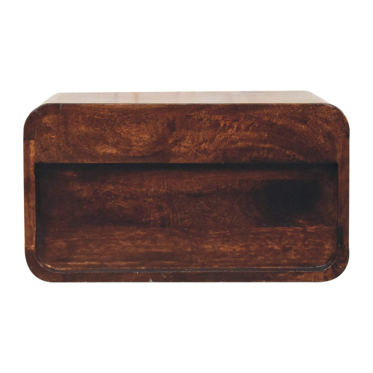 Big Sur Curved Walnut 1 Drawer Nightstand