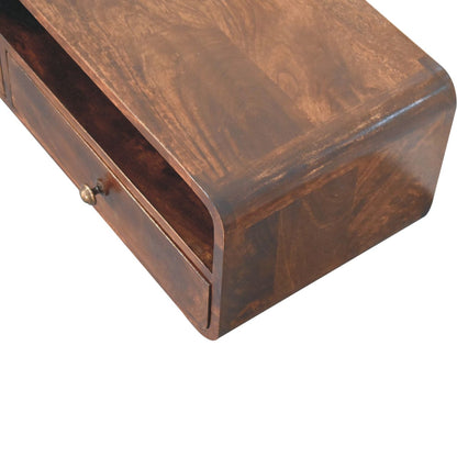 Walnut Open Floating 2 Console Table