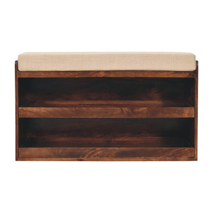 Montecito Walnut Shoe Storage Bench