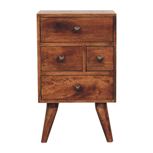 Carmel 4 Drawer Nordic Wood Nightstand