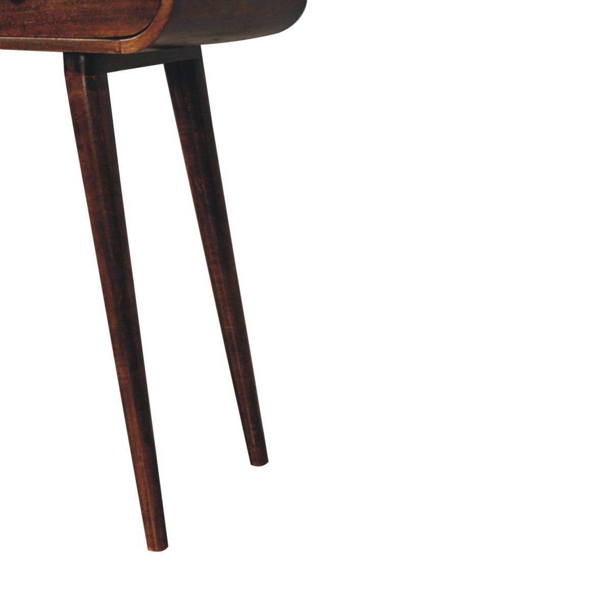 Montecito Walnut Curved 2 Drawer Console Table