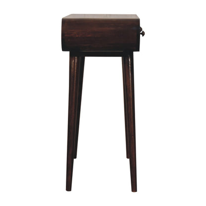 Montecito Walnut Curved 2 Drawer Console Table