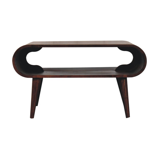 Lennox Walnut Open Shelf Coffee Table
