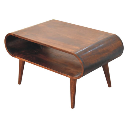 Lennox Walnut Open Shelf Coffee Table
