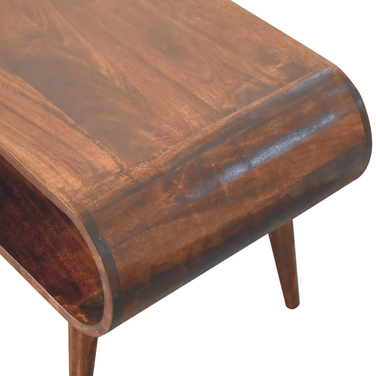 Lennox Walnut Open Shelf Coffee Table