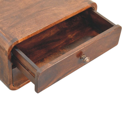 Big Sur Curved Walnut 2 Drawer Nightstand