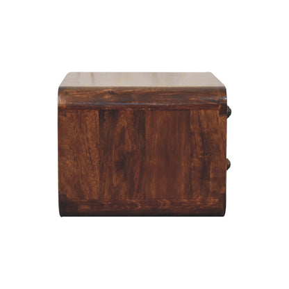 Big Sur Curved Walnut 2 Drawer Nightstand