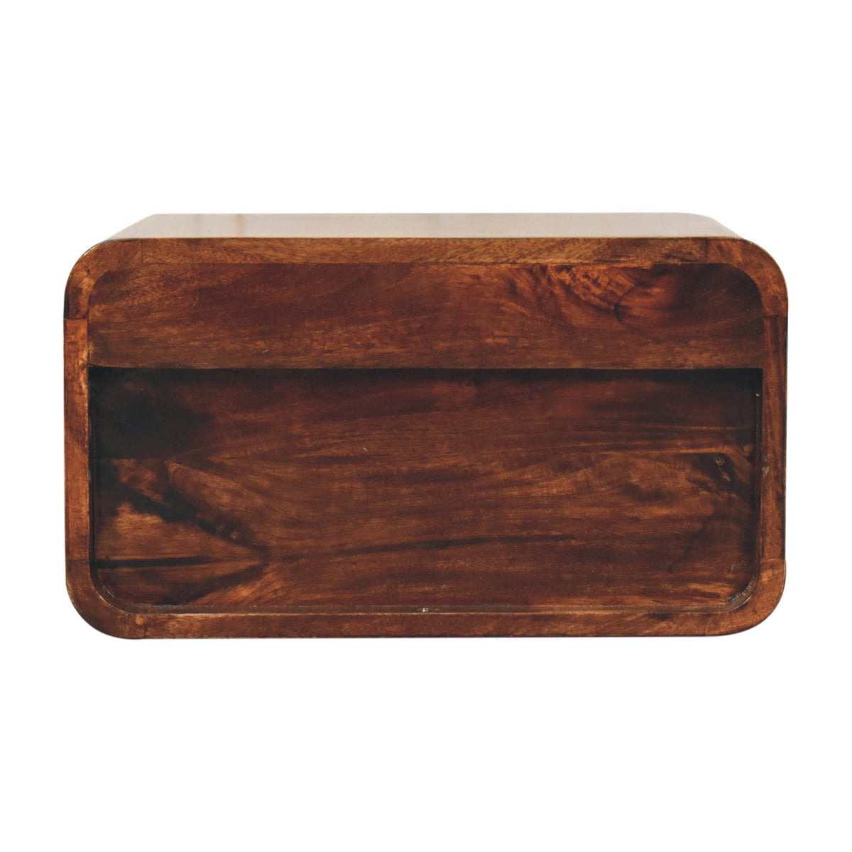 Big Sur Curved Walnut 2 Drawer Nightstand