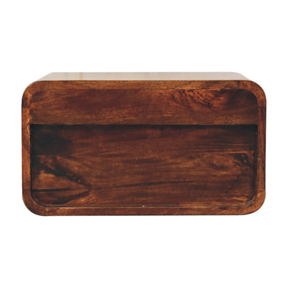 Big Sur Curved Walnut 2 Drawer Nightstand