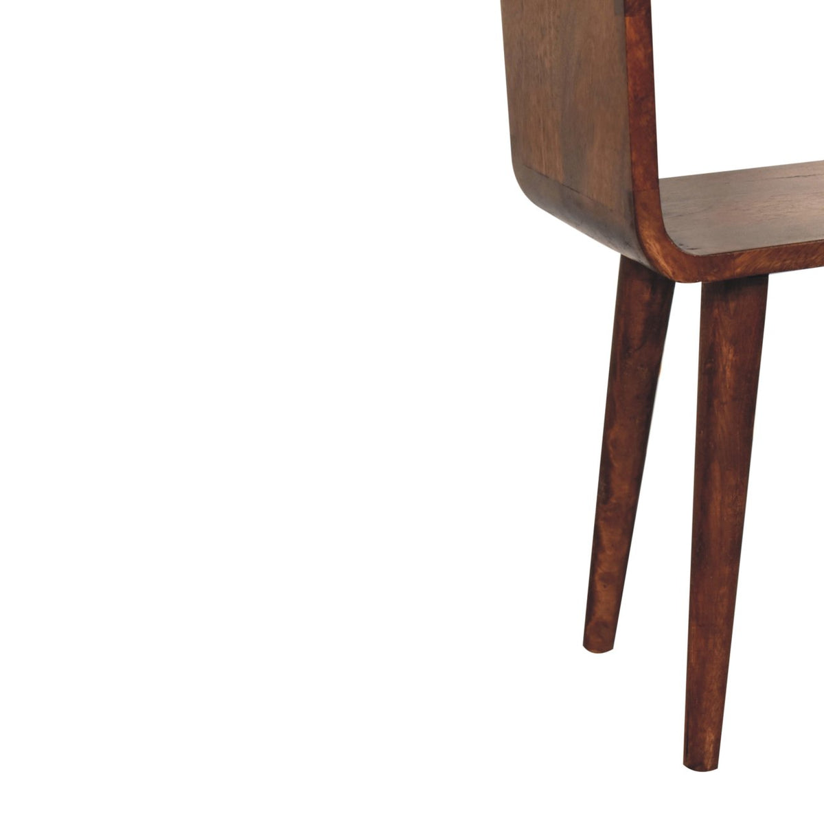 Small Honey Caramel Curved Open Nightstand