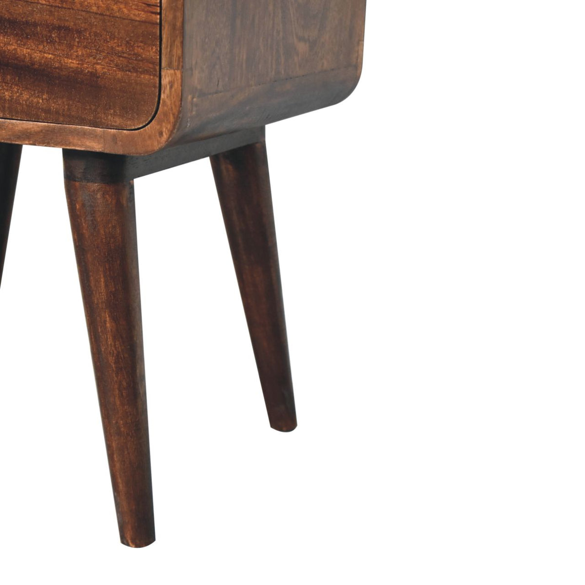 Big Sur Curved Walnut 2 Drawer Nightstand