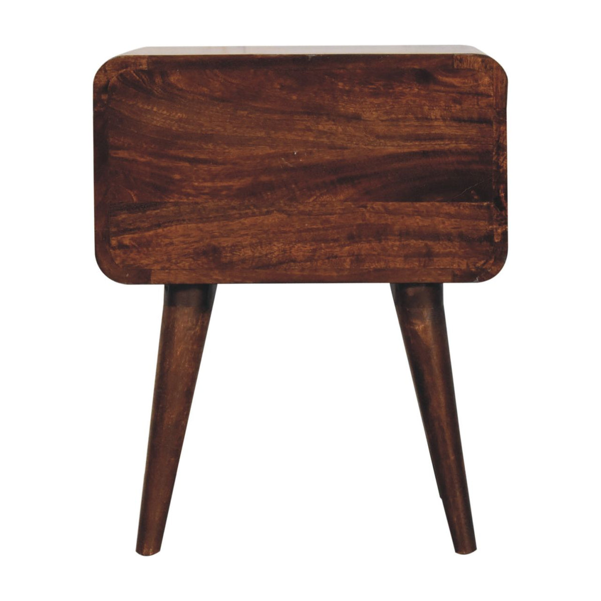 Big Sur Curved Walnut 2 Drawer Nightstand