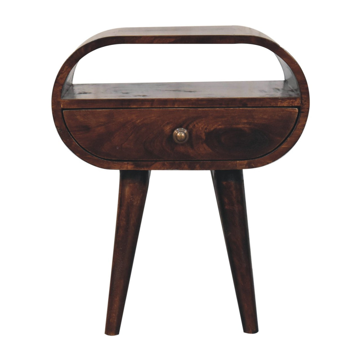 Montecito Walnut Circular Nightstand