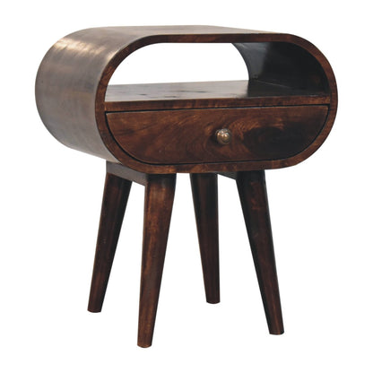 Montecito Walnut Circular Nightstand