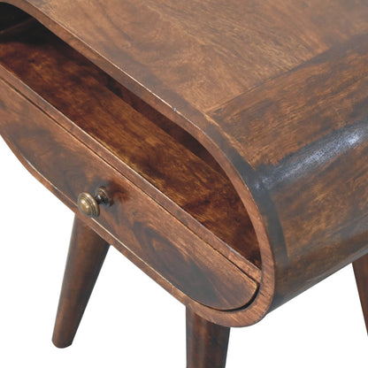 Montecito Walnut Circular Nightstand