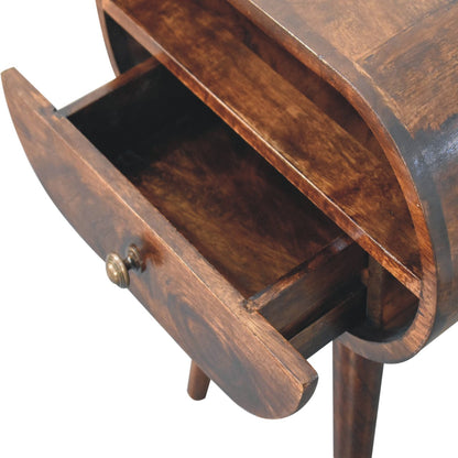 Montecito Walnut Circular Nightstand