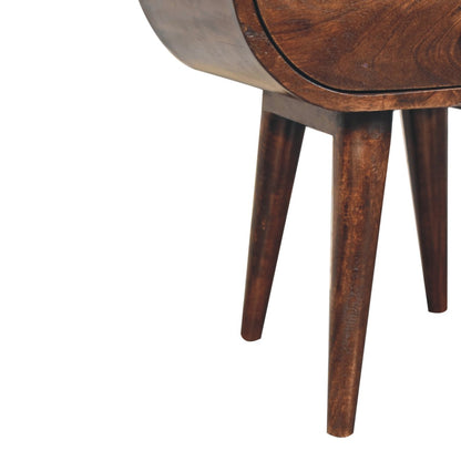 Montecito Walnut Circular Nightstand