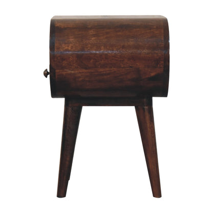 Montecito Walnut Circular Nightstand