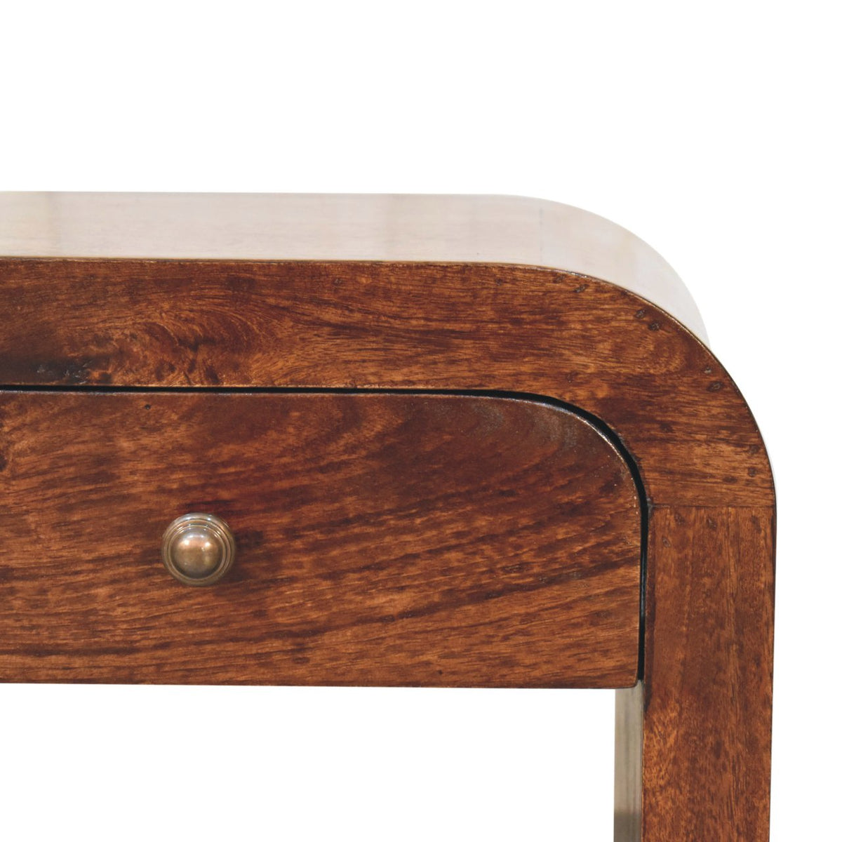 Berkshire Walnut Disc 1 Drawer Nightstand