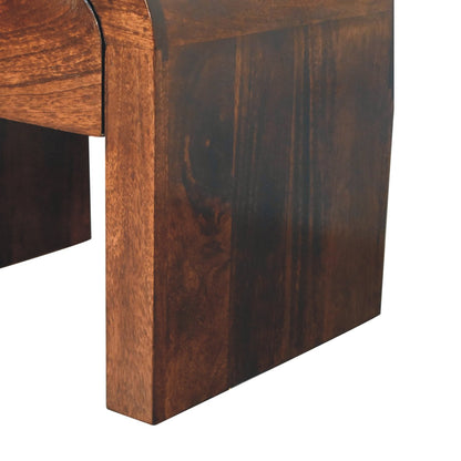 Berkshire Walnut Disc 1 Drawer Nightstand