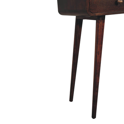 Nashville Curved Walnut 2-Drawer Console