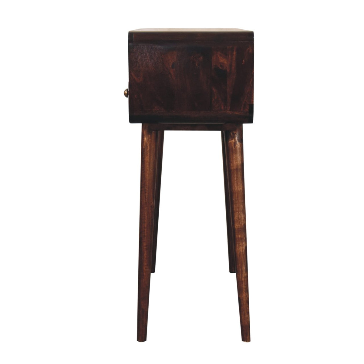 Nashville Curved Walnut 2-Drawer Console