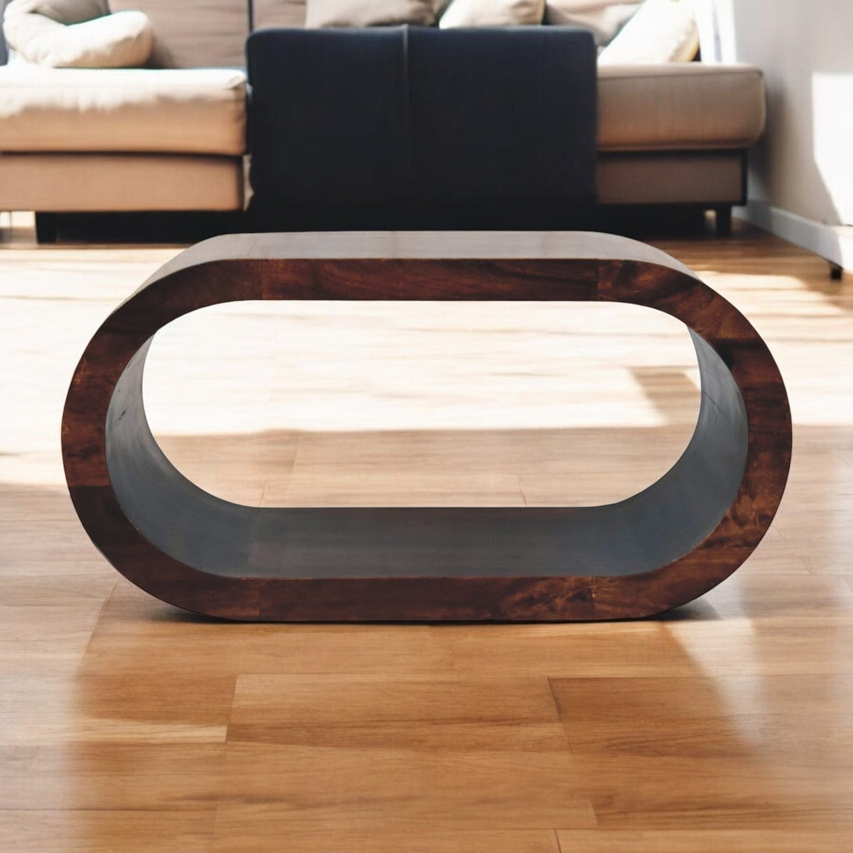 Lennox California Walnut Open Coffee Table