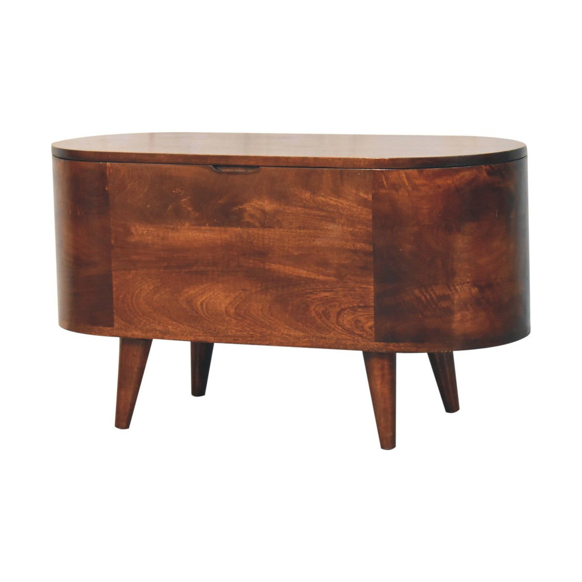 Montecito Walnut Curved Blanket Box