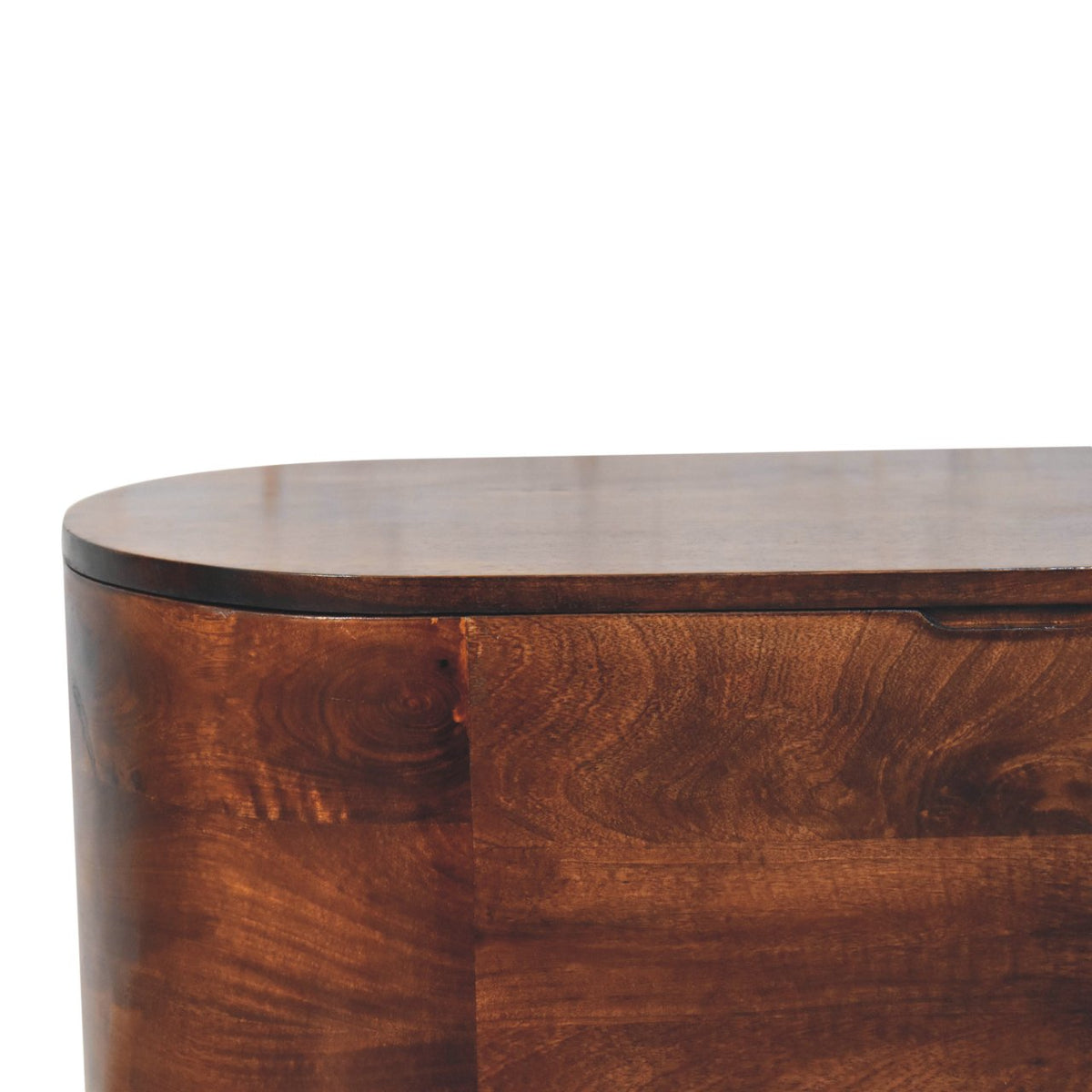 Montecito Walnut Curved Blanket Box
