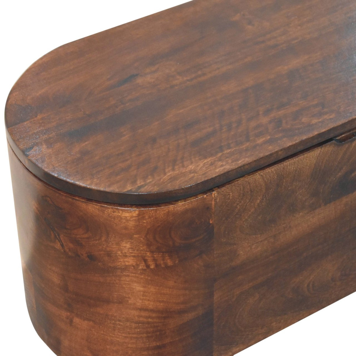 Montecito Walnut Curved Blanket Box