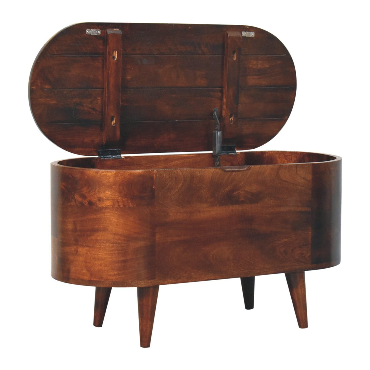 Montecito Walnut Curved Blanket Box