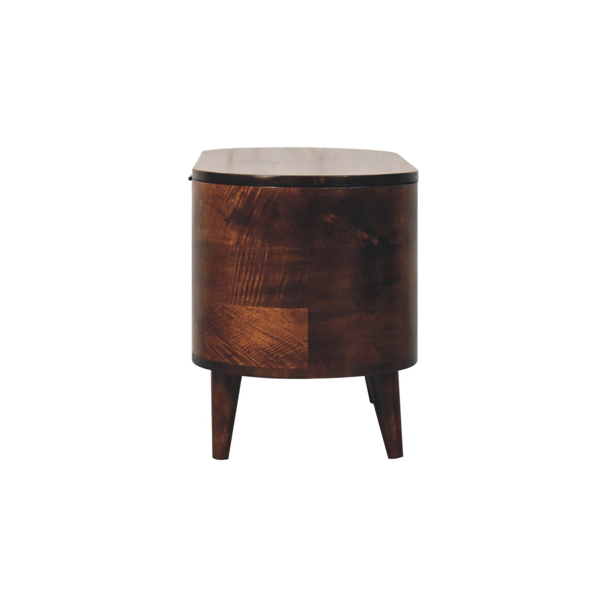 Montecito Walnut Curved Blanket Box