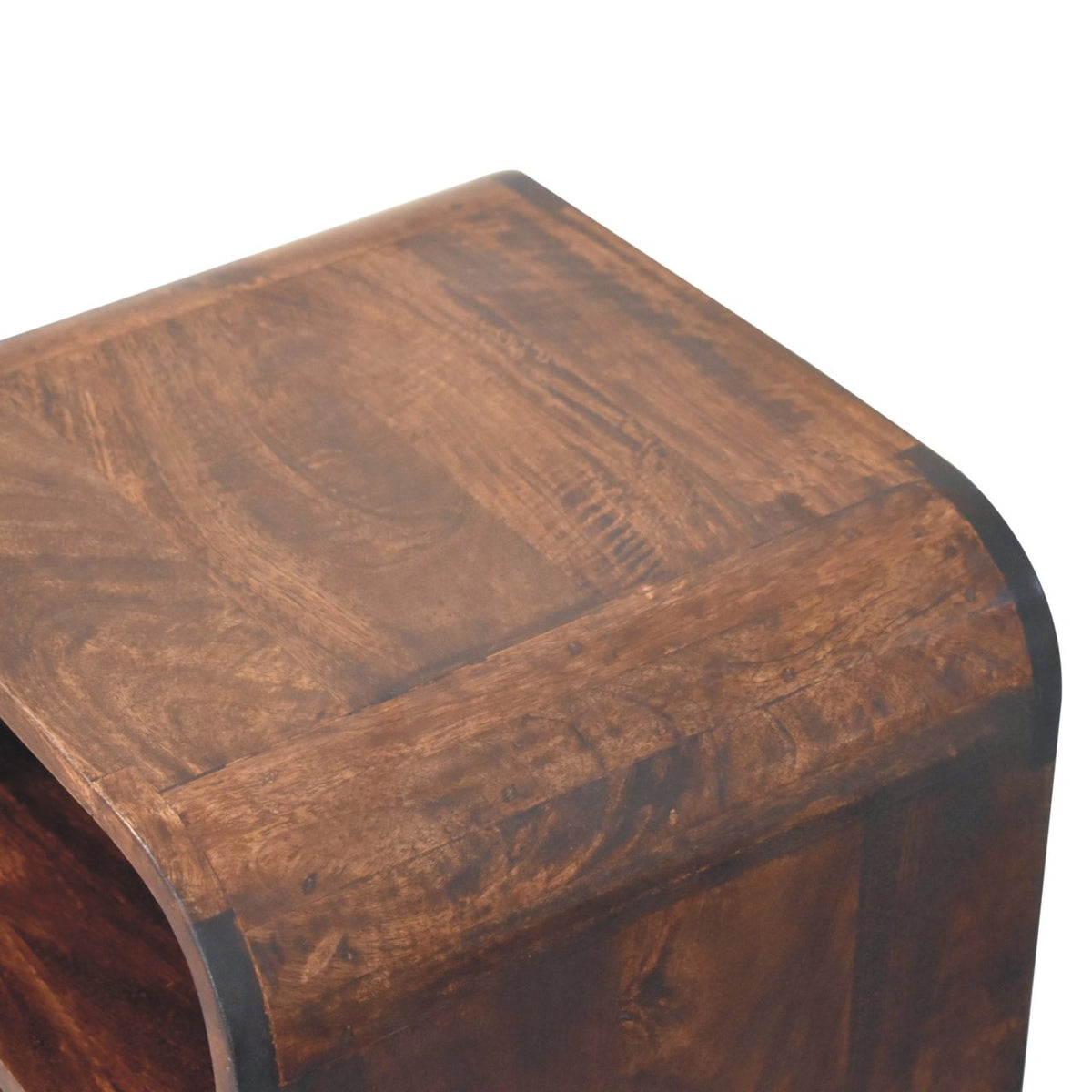 Oslo Walnut Curved 1-Drawer Nightstand