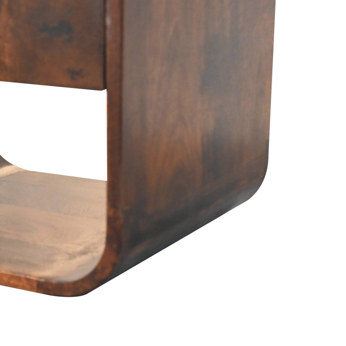 Oslo Walnut Curved 1-Drawer Nightstand