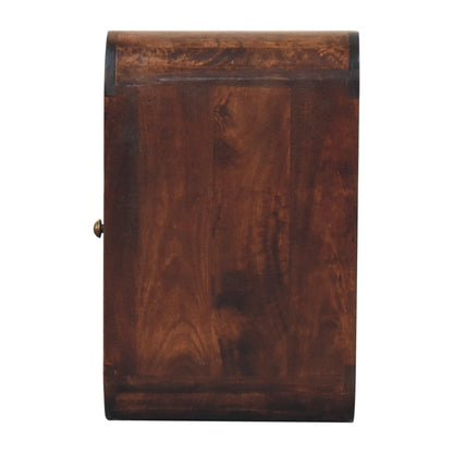 Oslo Walnut Curved 1-Drawer Nightstand