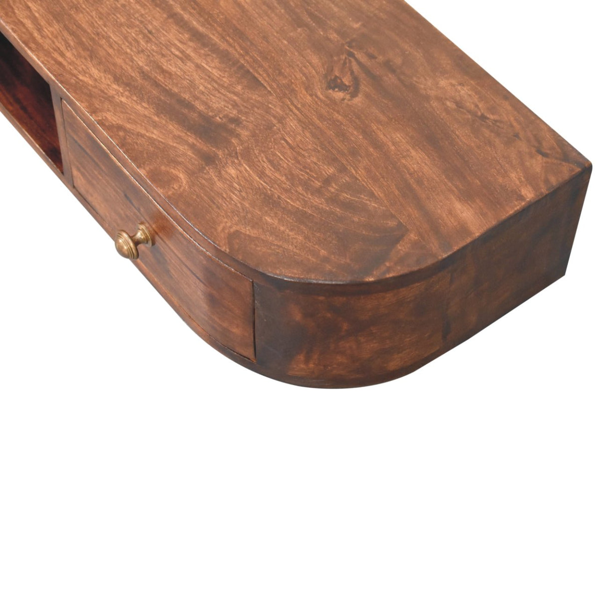 Arcadia Chestnut Curved Floating Console