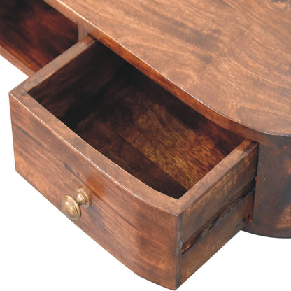 Arcadia Chestnut Curved Floating Console