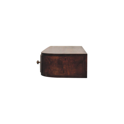 Arcadia Chestnut Curved Floating Console